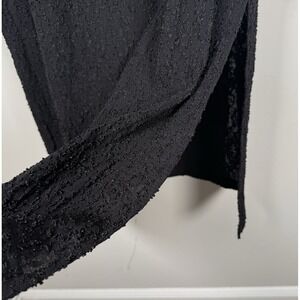 VTG Front Street‎ Black Crinkle Maxi Skirt 90s - Technical Minimalist - XL USA